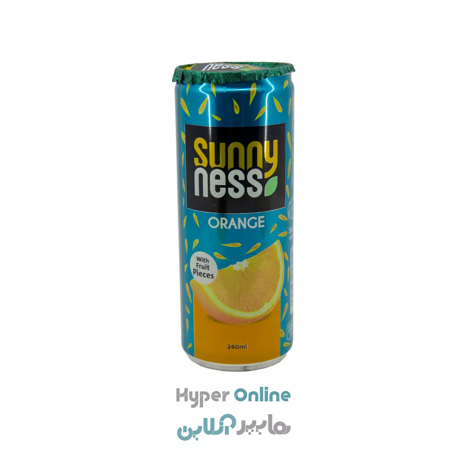 نوشیدنی بدون گاز پرتقال با تکه میوه قوطی 240 میلی لیتر سانی نس